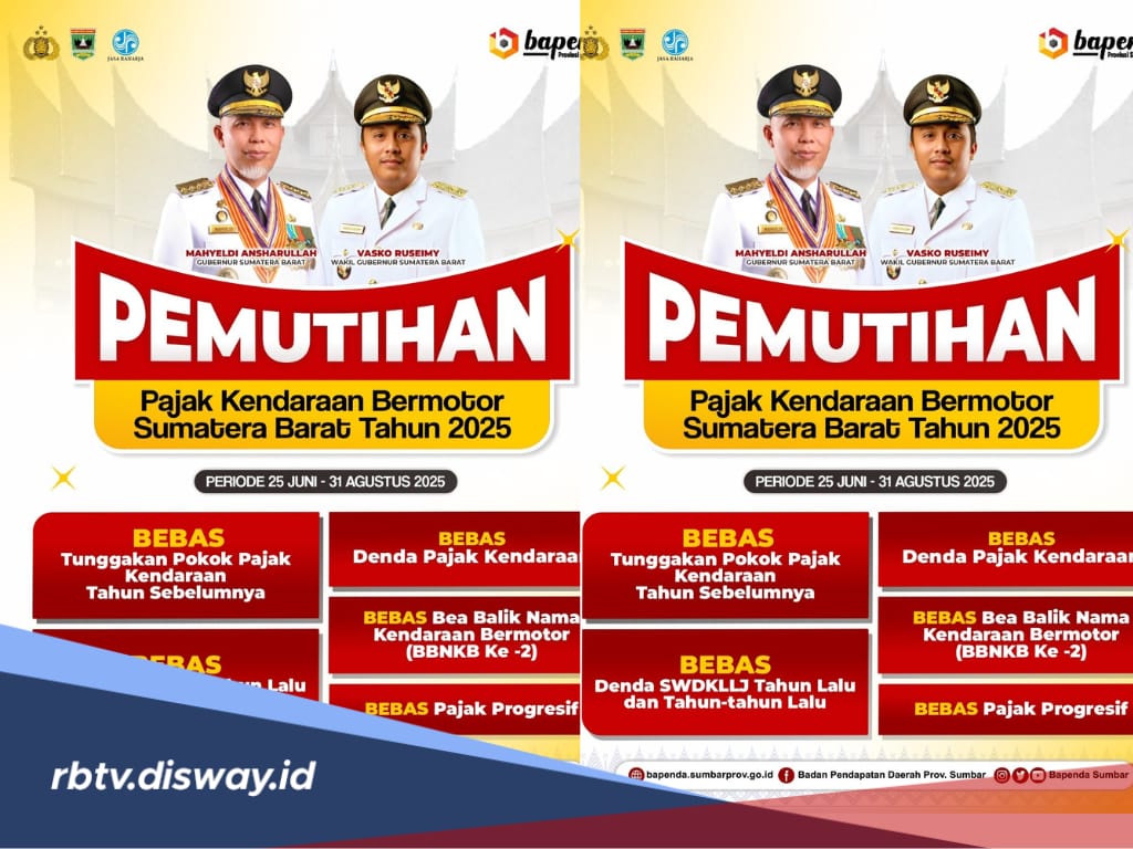 Mumpung Ada Pemutihan Pajak Kendaraan 2025, Warga Sumbar Ayo ke Samsat  