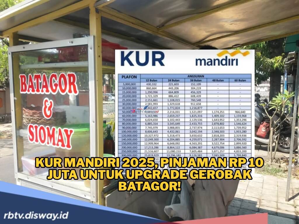 KUR Mandiri 2025 Pinjaman Rp 10 Juta untuk Upgrade Gerobak Batagor, Cicilan dan Bunganya Super Ringan