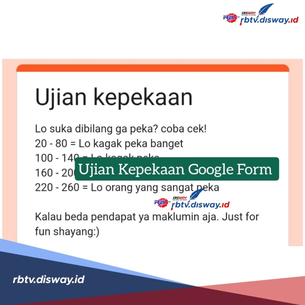 Mau Tahu Seberapa Peka Kamu? Ini Link Ujian Kepekaan Google Form, Gratis