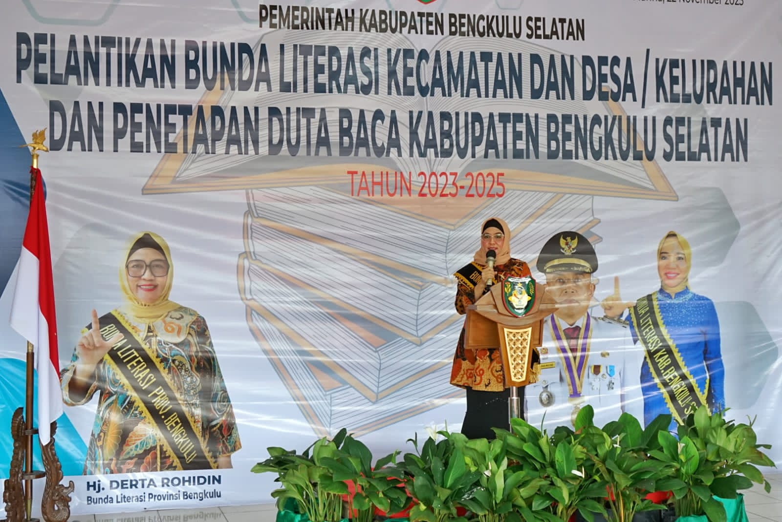 Bunda Literasi Provinsi Bengkulu Lantik Bunda Literasi Kecamatan, Desa/Kelurahan di Kabupaten Bengkulu Selatan