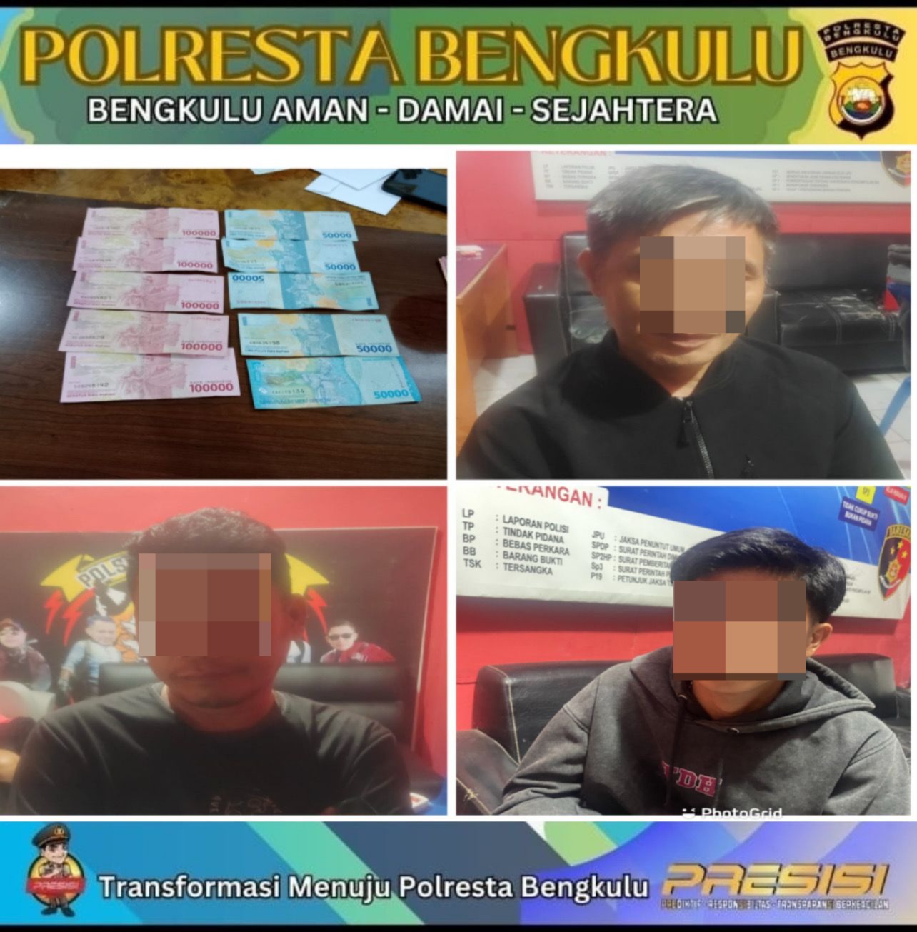 Breaking News: Satgas Saber Pungli Kota Bengkulu Tangkap 3 Terduga Pelaku yang Memeras Bando Amin. C Kader