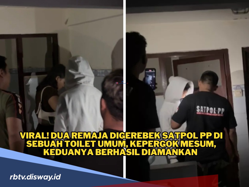 Asyik Mesum di Toilet Umum, Dua Remaja Digerebek Satpol PP 