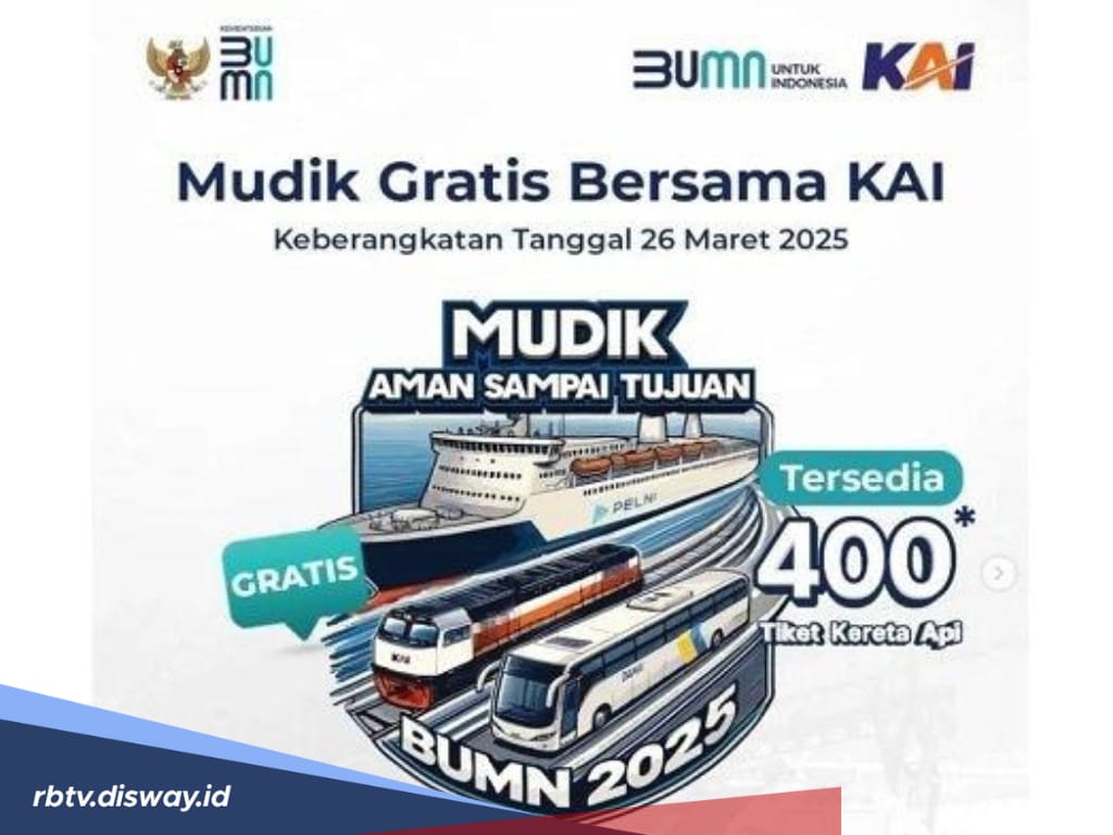 PT KAI Bagi-bagi 400 Tiket Mudik Gratis 2025, Cek Syarat hingga Rute Perjalanan di Sini