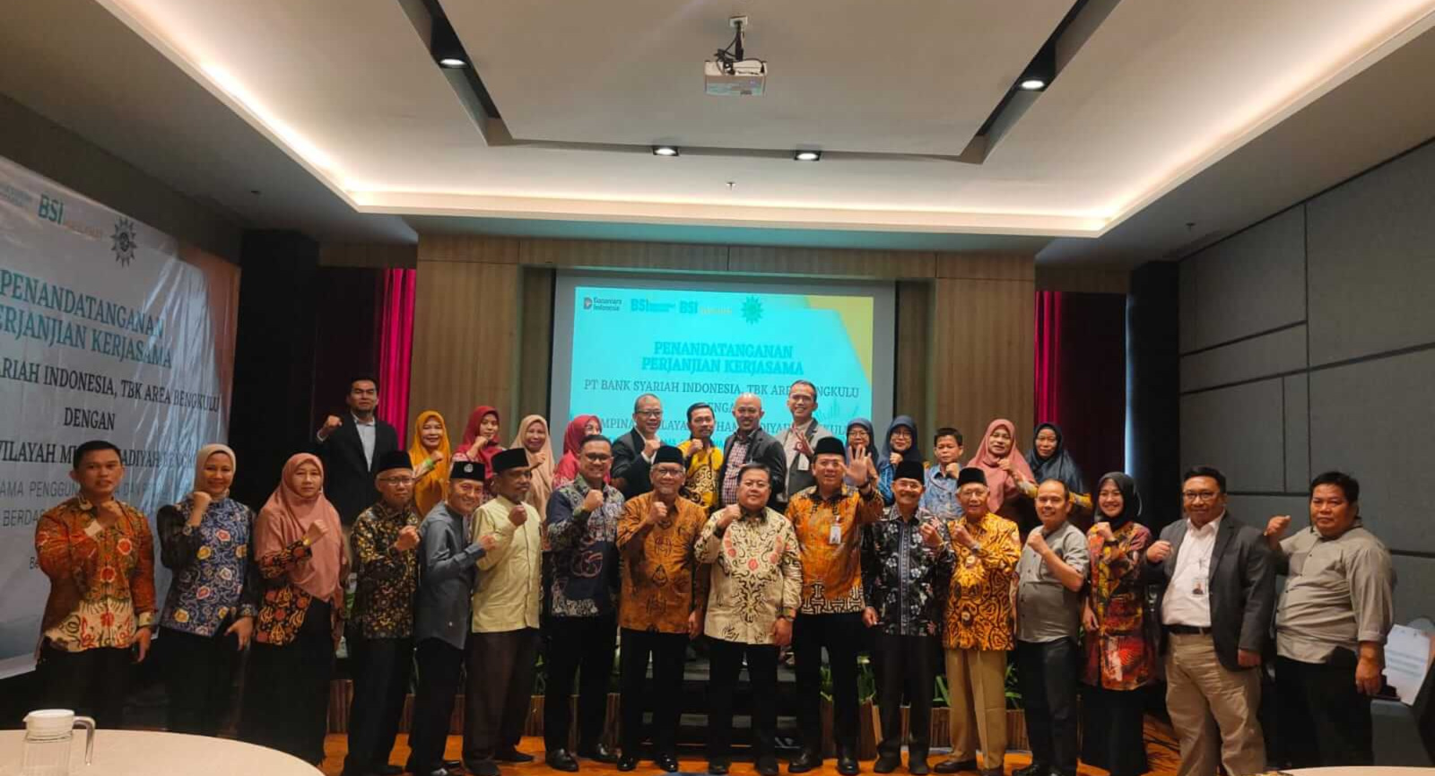 BSI dan PW Muhammadiyah Bengkulu Tandatangani Perjanjian Kerjasama Jasa Perbankan Berbasis Syariah