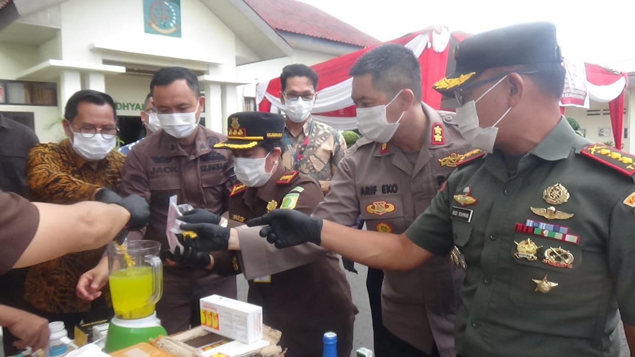 Ribuan Barang Bukti Dimusnahkan Kejaksaan Negeri Bengkulu