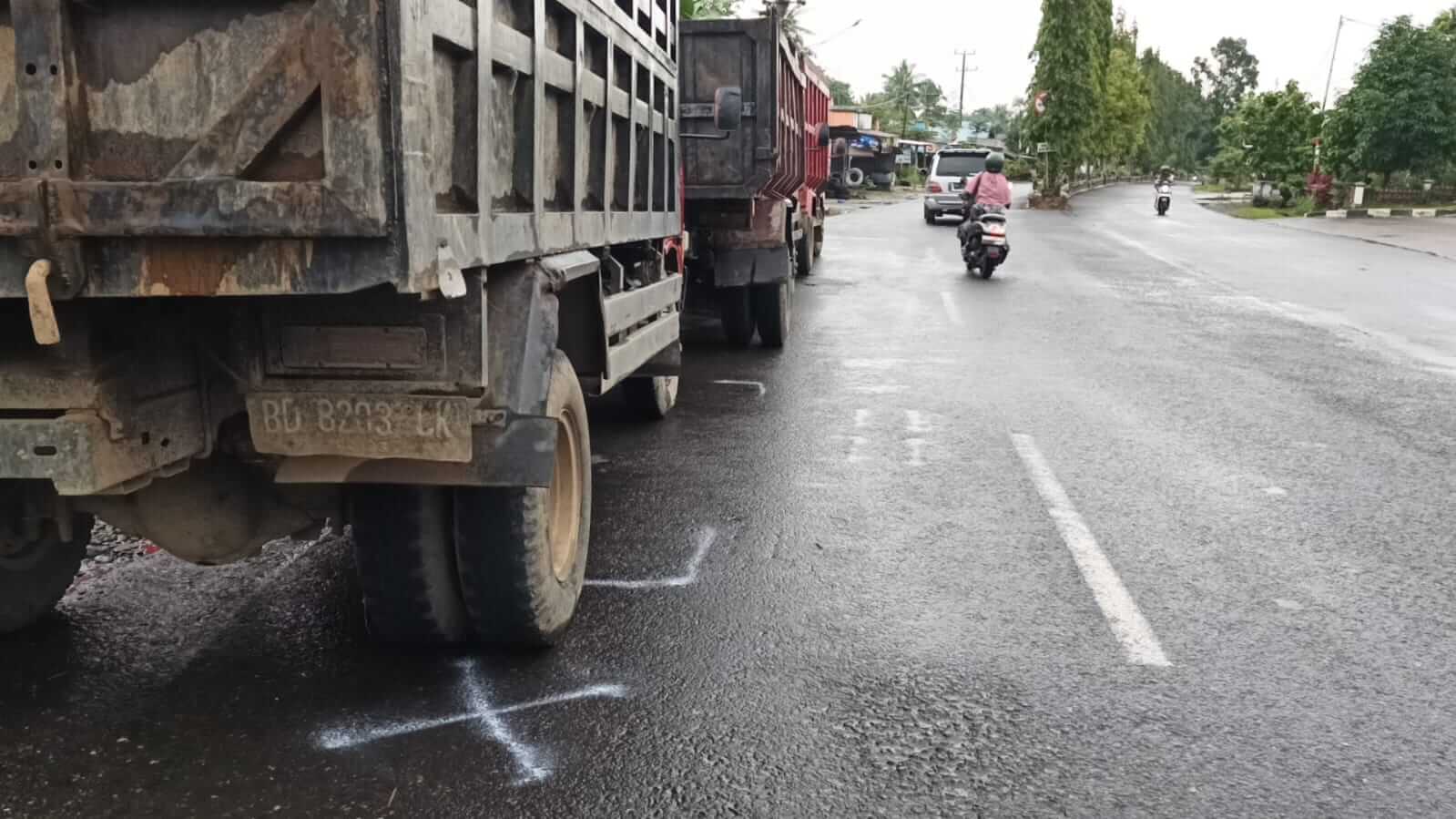 Kecelakaan Maut Depan SPBU Datar Ruyung, Pedagang Sayur Keliling Tewas di Tempat