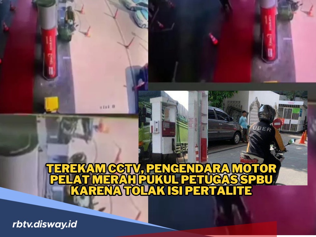 Terekam CCTV, Pengendara Motor Pelat Merah Pukul Petugas SPBU, Apa Pemicunya?