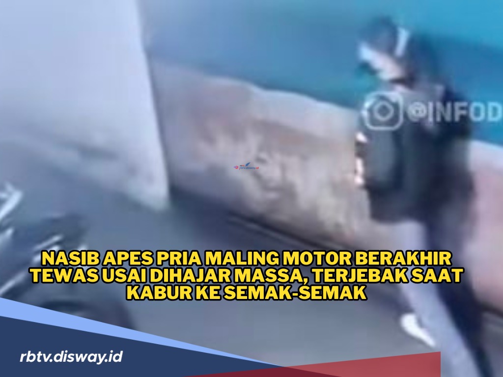 Nasib Apes Maling Motor di Kontrakan, Kabur ke Semak-semak hingga Tewas Dihajar Massa