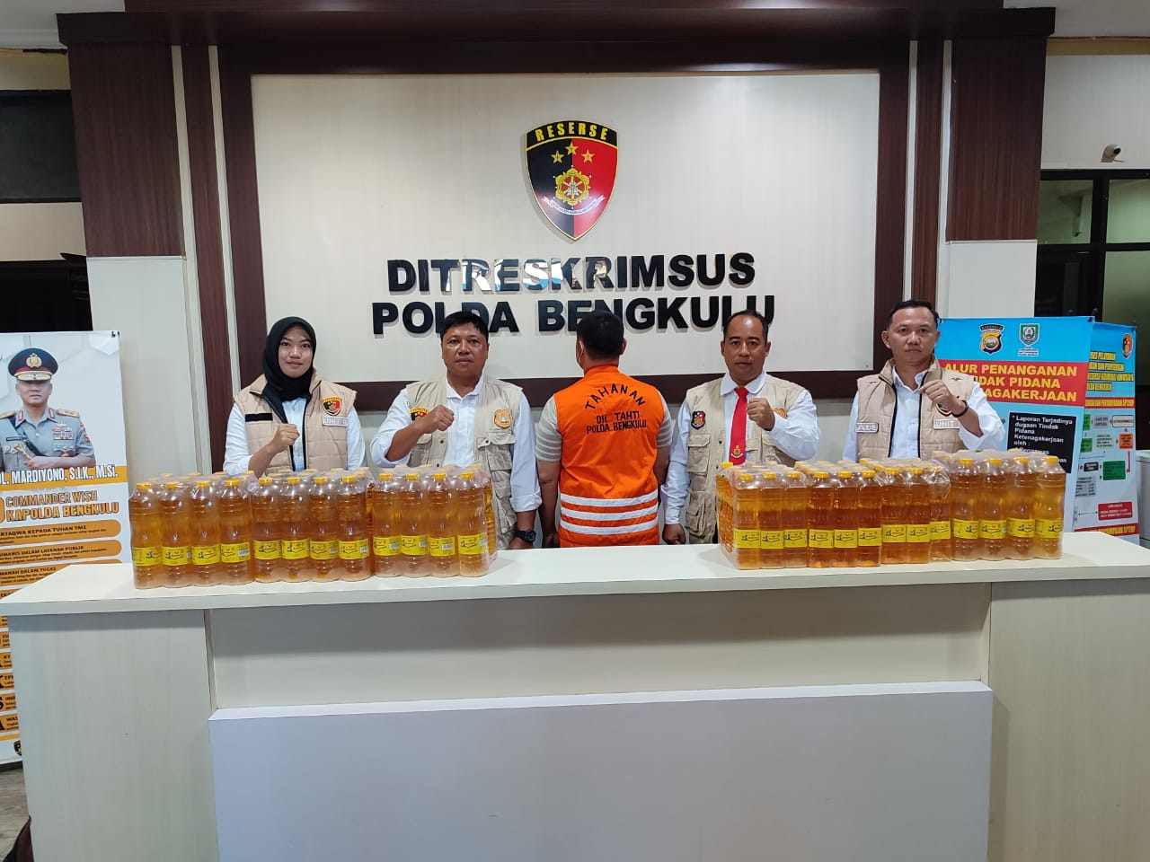 Polda Bengkulu Rilis dan Limpahkan Direktur PT Cipta Permata Ibunda Alias Bos Migor V SAWIT ke Kejaksaan 