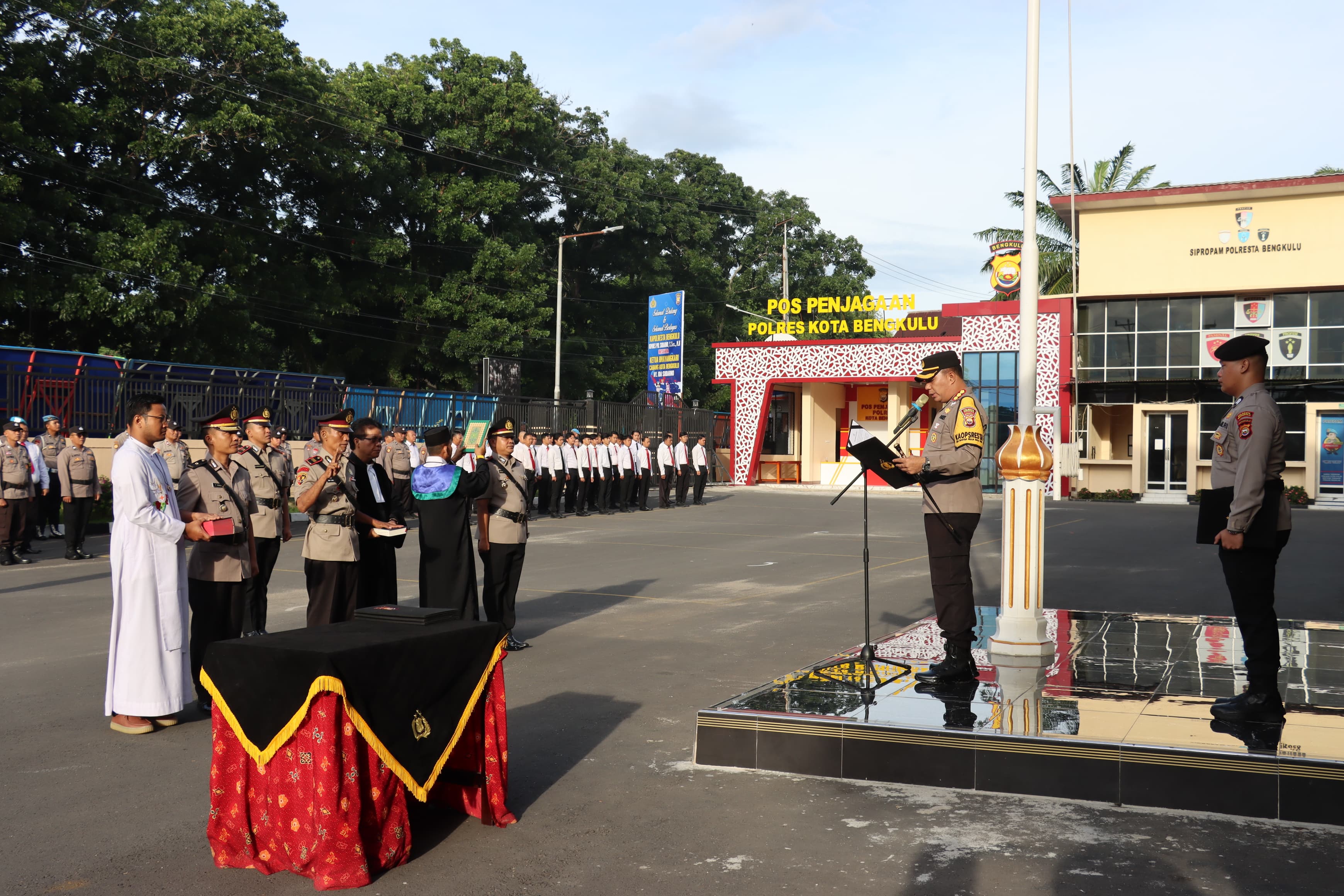 Sertijab Tiga Pejabat di Lingkungan Polresta Bengkulu