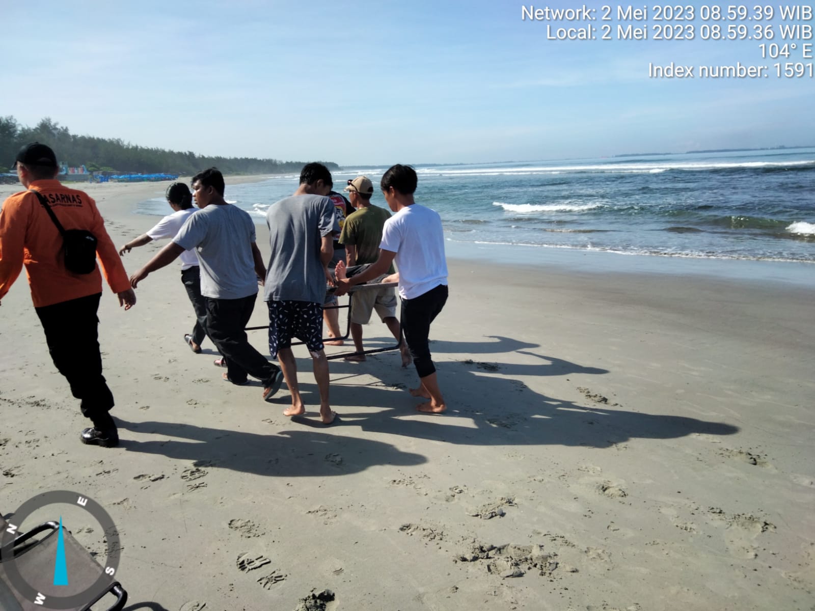 6 Warga Palembang Tenggelam di Pantai Panjang, 3 Orang Meninggal Dunia, 2 Masih Dicari