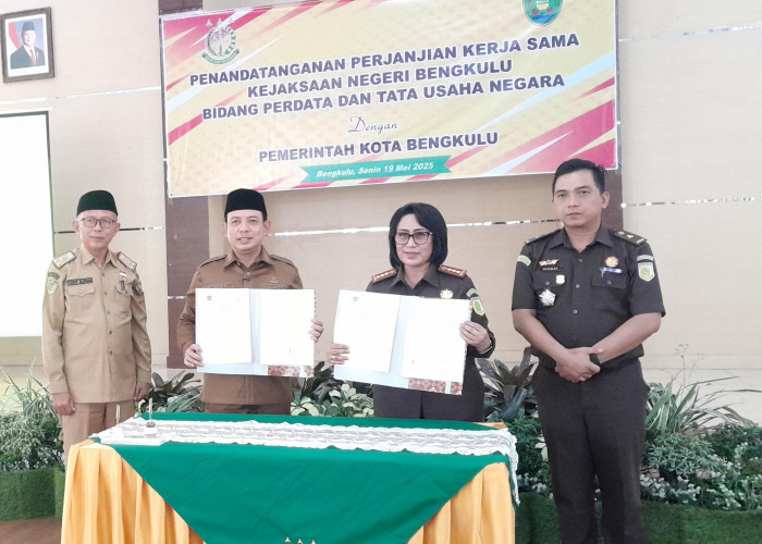 Pemkot Bengkulu Teken MoU dengan Kejari untuk Pendampingan Hukum Bidang Datun