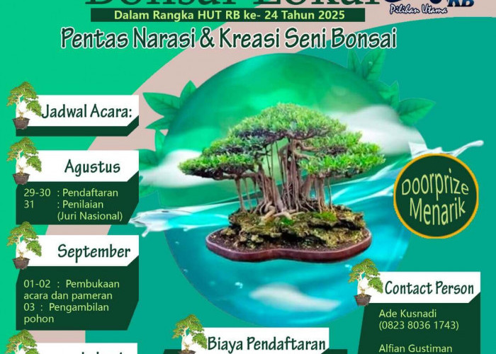 Semarak HUT ke-24 Harian Rakyat Bengkulu Digelar Pameran dan Kontes Bonsai Lokal Terbuka 