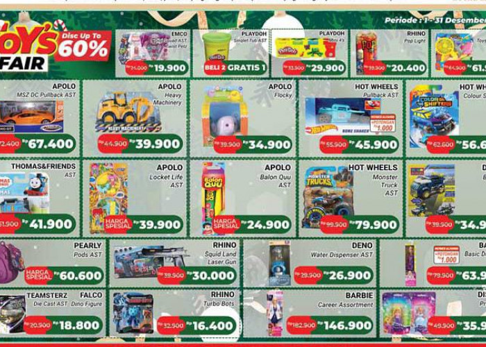 Toys Fair Kado Natal, Alfamidi Sediakan Diskon hingga 60% Pada 1-15 Desember