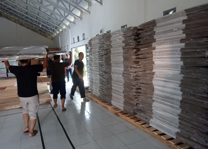 3.100 Kotak Suara Tiba di Gudang KPU Kota Bengkulu