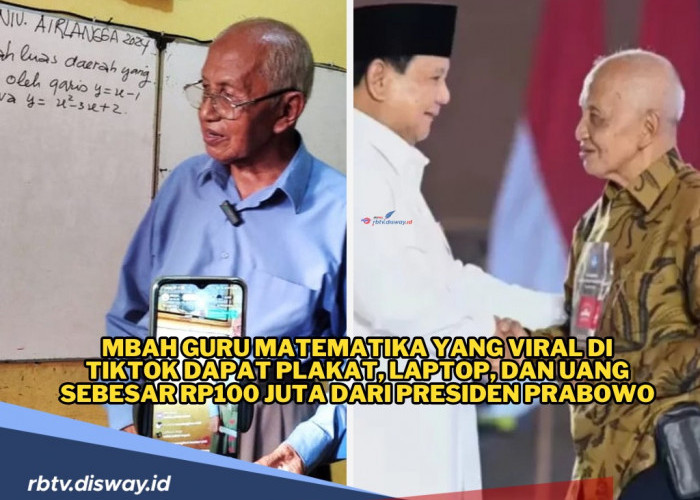 Mbah Guru Matematika Dapat Plakat, Laptop, dan Uang Sebesar Rp100 juta dari Presiden Prabowo