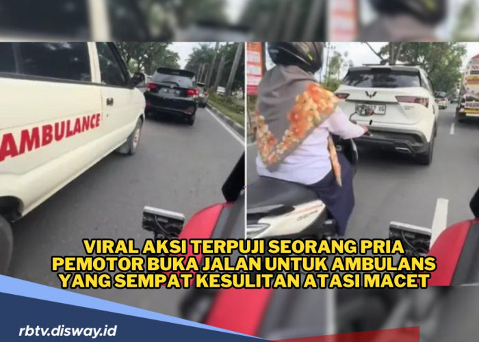 Aksi Terpuji Pemotor Buka Jalan untuk Ambulans Saat Kondisi Macet Tuai Pujian Warganet