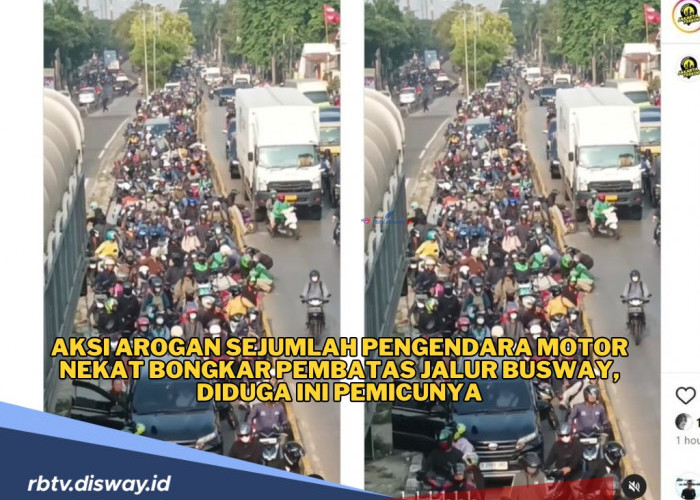 Aksi Arogan Pengendara Motor Bongkar Separator Busway Terekam Kamera, Siap-Siap Ini Sanksinya