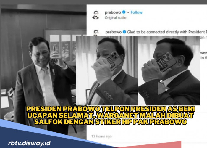 Stiker Hp Prabowo Jadi Trending Topik, Usai Beri Selamat ke Trump Via Telepon 