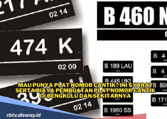 Biaya Pembuatan Plat Nomor Cantik di Bengkulu dan Sekitarnya, Ini Syaratnya