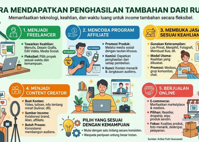 Ingin Punya Penghasilan Tambahan? Ini 5 Cara yang Bisa Dilakukan dari Rumah