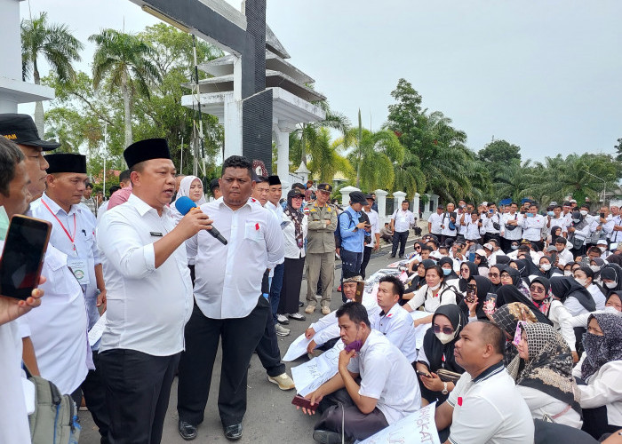 Ini Kata Kepala BKD Provinsi Bengkulu Kepada Ribuan Honorer yang Demo di Kantor Gubernur Bengkulu