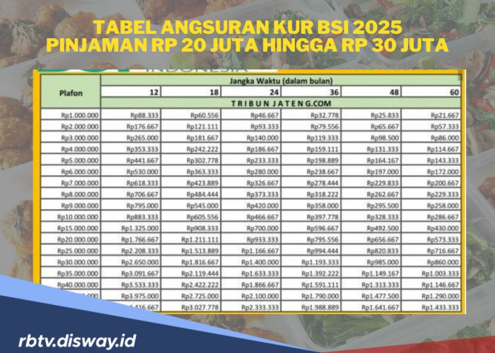 Cara Mengajukan Pinjaman KUR BSI 2025, Serta Tabel Angsuran Rp 20 Juta hingga Rp 30 Juta