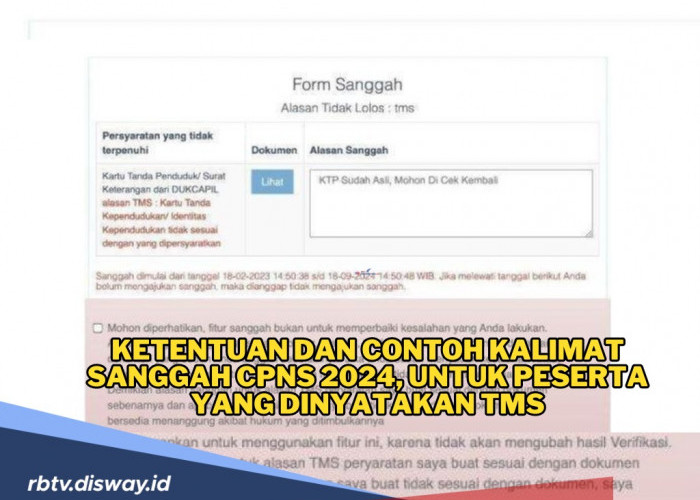 Ini Ketentuan dan Contoh Kalimat Sanggah CPNS 2024, Untuk Peserta yang Dinyatakan TMS