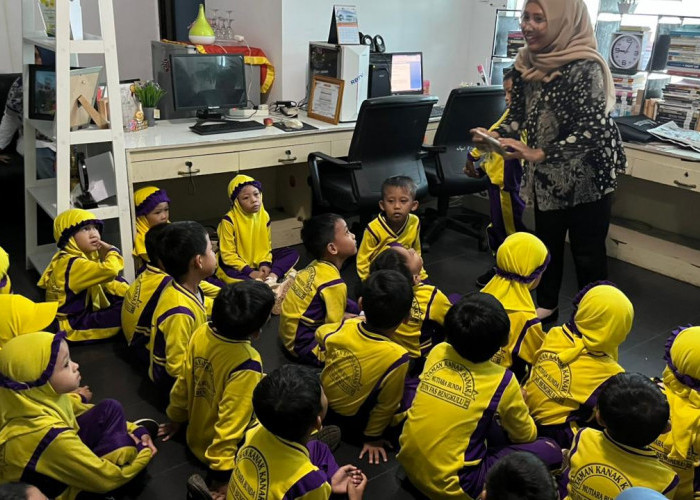 Rutin Outing Class, TK Mutiara Bunda Kota Bengkulu Belajar Jadi Presenter di RBTV
