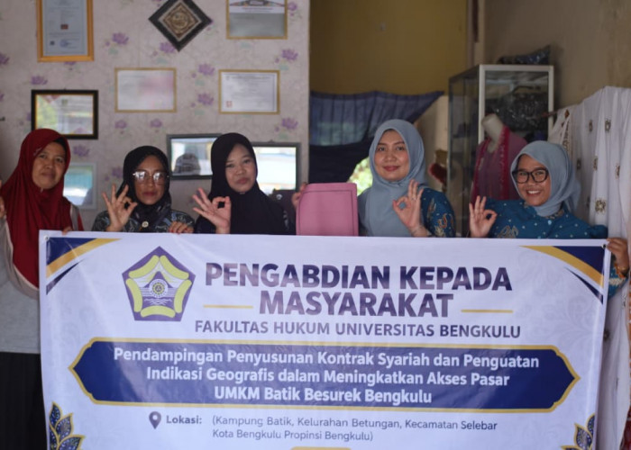 Perkuat Legalitas dan Akses Pasar, Dosen FH UNIB Dampingi Pengrajin Batik Besurek Bengkulu Via Kontrak Syariah