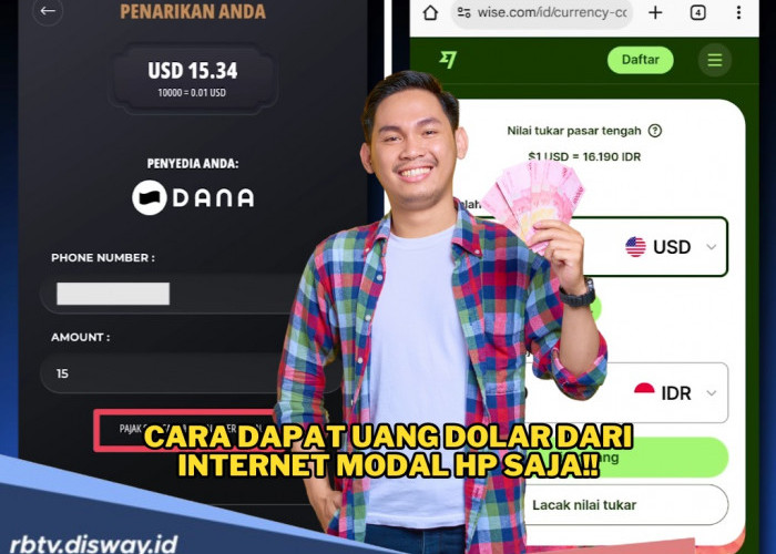 Cara Dapat Uang Dolar dari Internet Modal HP Saja, Bisa Dicairkan ke DANA! Terbukti Membayar 