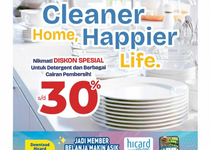 Diskon 30%, Hypermart Bengkulu Hadirkan Promo Cleaner Home dan Happier Life Juli 2025, Cek di Sini Katalognya