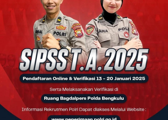 Polda Bengkulu Buka Penerimaan SIPSS 2025, Simak  Syarat dan Cara Daftarnya