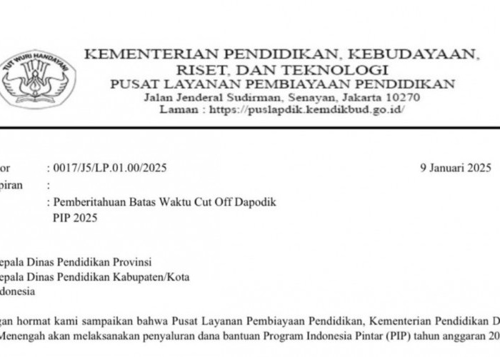 Dikbud Provinsi Bengkulu Perpanjang Pengusulan Data Penerima PIP Hingga 10 Februari 2025