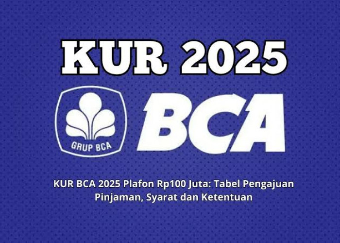 Simulasi Cicilan KUR BCA 2025 Pinjaman Rp 25 -Rp 50 Juta, Tenor Lima Tahun Bunga 0,5 Persen