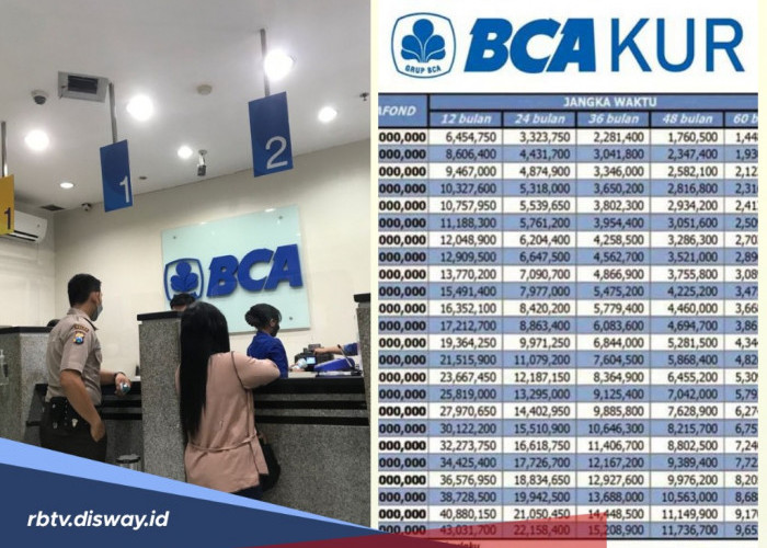 Tabel Angsuran KUR BCA 2024, Pakai KTP dan KK Dapat Pinjaman Rp 100 Juta, Ini Rincian Bunganya