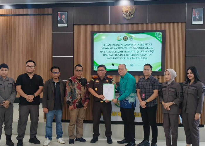 Kejari Seluma Gelar Penandatanganan PPSD Demi Dukung MTQ ke-37 Tahun 2026 Tingkat Provinsi Bengkulu