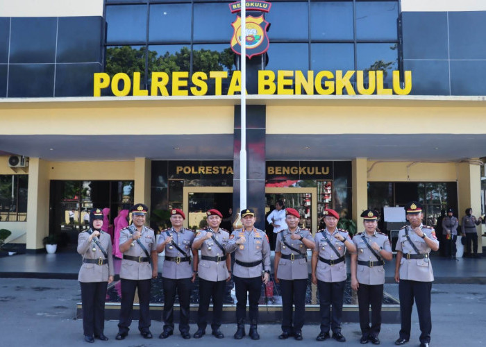 Kapolresta Bengkulu Pimpin Sertijab Kasat dan Kapolsek Jajaran Polresta Bengkulu