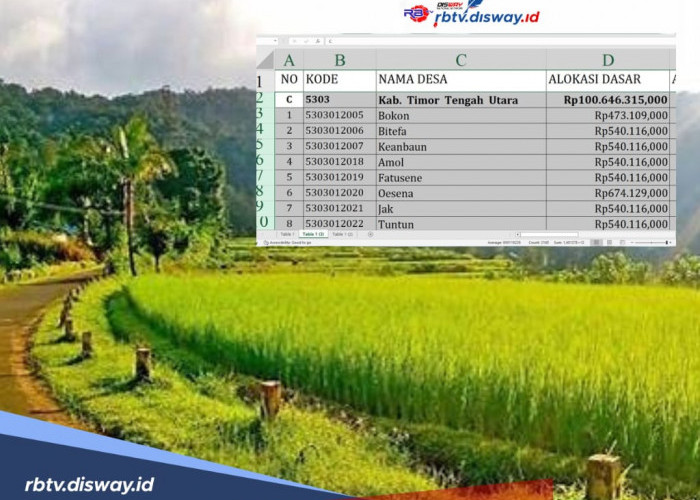 Rincian Dana Desa Kabupaten Timor Tengah Utara Tahun 2025, Lengkap untuk Seluruh Desa