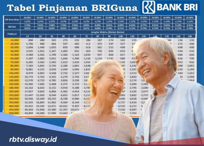 Tabel Pinjaman BRIguna untuk Pensiunan hingga Rp 100 Juta, Angsuran Rp 3 Jutaan