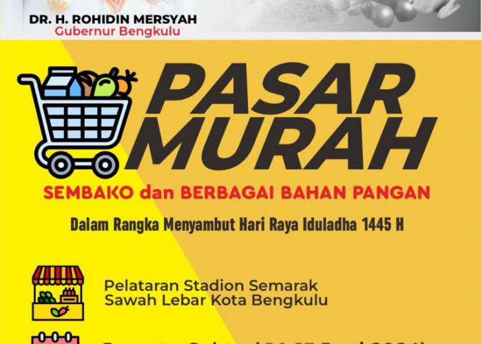 Kabar Gembira Bagi Warga Bengkulu, Ada Pasar Murah 2 Hari di Stadion Semarak Sawah Lewar, Catat Tanggalnya