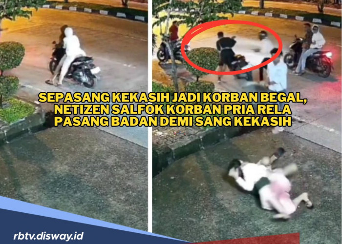 Detik-detik Menegangkan Terekam CCTV ,  Sepasang Kekasih Dihadang Kelompok Begal Bersenjata Tajam