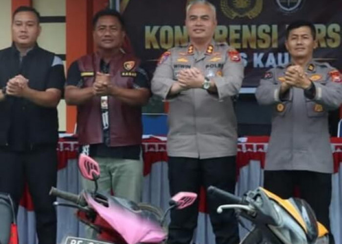 2 Warga Maje Ditangkap Polres Kaur, 8 Unit Sepeda Motor Hasil Curian Diamankan 