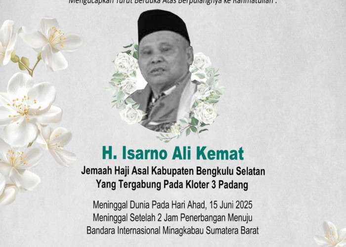 Jemaah Haji Asal Bengkulu Selatan Wafat di Pesawat dalam Perjalanan Pulang
