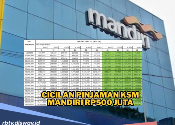 Butuh DANA Besar, Lihat Cicilan Pinjaman Tanpa Jaminan KSM Mandiri Rp500 Juta 
