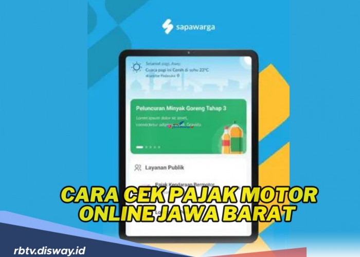 Warga Jabar Wajib Tahu! Begini Loh Cara Cek Pajak Motor  Via Online untuk Wilayah Jawa Barat