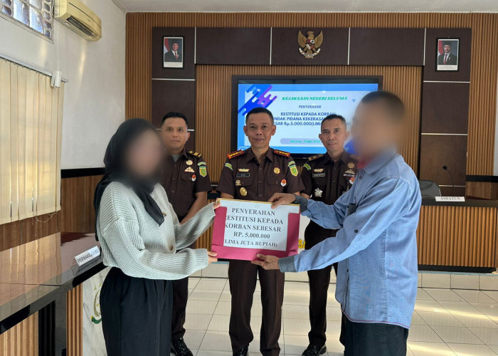 Honorer Pemkab Seluma Korban Pelecehan Oknum PPPK Nakes Terima Restitusi, Serah Terima di Kejari Seluma