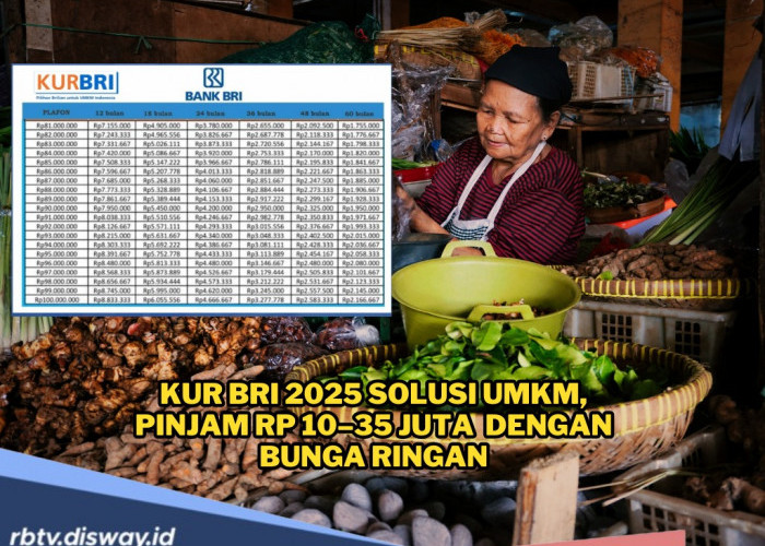 KUR BRI 2025 Solusi UMKM: Pinjam Rp 10–35 Juta Bunga Ringan, Ini Syarat, Cara Daftar dan Simulasi Cicilannya