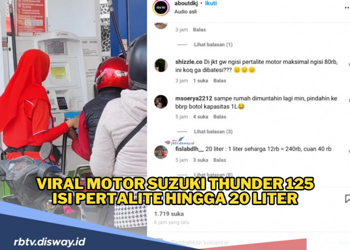 Viral, Suzuki Thunder 125 Isi Pertalite hingga 20 Liter di SPBU, Kok Bisa?