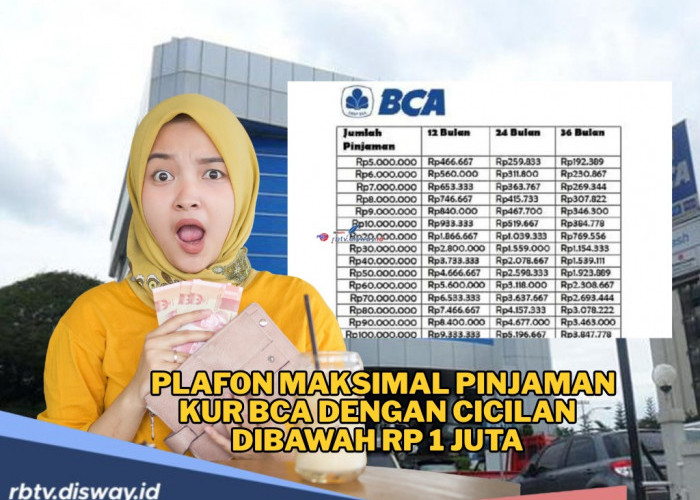 KUR BCA dengan Angsuran Kurang dari Rp 1 Juta per Bulan, Plafon Maksimal Bisa Pinjam Berapa?